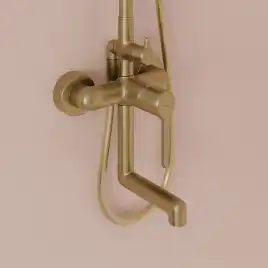 Душевая система IDDIS Aiger AIGMG3Fi06 для ванны с изливом цвет, Матовое золото