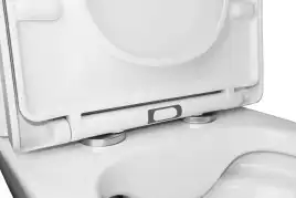 Унитаз напольный Azario Blaise AZ-55-1 безободковый, с бачком и сидением микролифт, Белый глянцевый