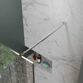 Душевая перегородка Azario Walk-in 100 AZ-275-100-BGL-CBR стекло 13 мм с узором 