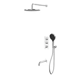 Душевая система для ванны WHITECROSS Y chrome YSET11TOPCR, термостатическая, скрытого монтажа, Хром