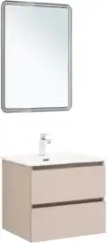 Тумба под раковину Aquanet Вега 2.0 60 бежевый, подвесная, 337941