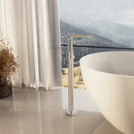 Смеситель для ванны напольный Vincea Rim VTF-2RMCH однорычажный, хром