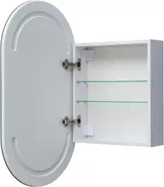 Зеркальный шкаф Aquanet Монте 50 белый, с LED подсветкой, 344787