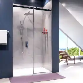 Душевая дверь WasserKRAFT Alme 15R 130 см, 15R30, профиль Хром, стекло Прозрачное