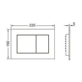 Инсталляция Tece Base 9400413 для подвесного унитаза с Белой кнопкой смыва