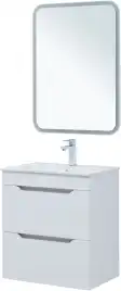 Тумба под раковину Aquanet Практика 60 белый глянец, 347963