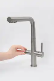 Смеситель для кухни AVS PureRiver 811-160-BN, Г-образный излив, брашированный никель