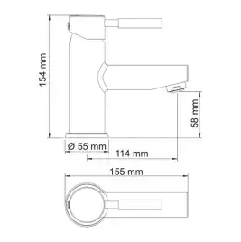 Смеситель для раковины WasserKRAFT Main 4100 4103, однорычажный, цвет Хром