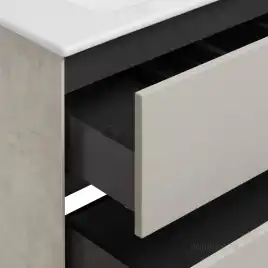 Тумба под раковину Aquaton Сохо 75 1A258101AJ9A0 подвесная цвет, слэйт / галька серая