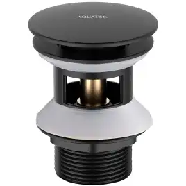 Донный клапан для раковины AQUATEK, матовый черный AQ6002MB