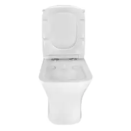 Унитаз-компакт Azario Kashmir AZ-9143S напольный, безободковый, в комплекте с бачком и сиденьем микролифт, Белый глянцевый