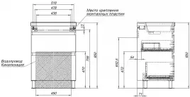 Тумба под раковину Aquanet Нота New 60 дуб светлый, 344140