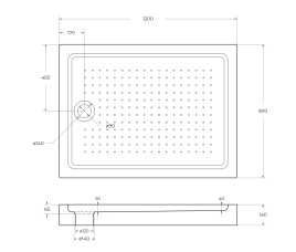 Душевой поддон BelBagno TRAY 120х90 акриловый TRAY-BB-AH-120/90-15-W Белый