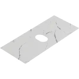 Тумба с раковиной подвесная Aqwella Geometria 100 GE01102WM+STG1014X456MW, со столешницей мрамор белый, цвет белый