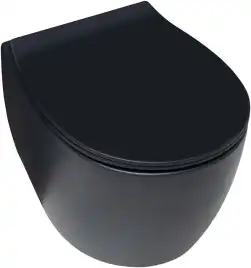Подвесной безободковый унитаз Allen Brau Fantasy 4.11004.31 без сиденья, черный матовый