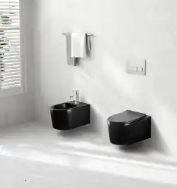 Унитаз с инсталляцией Aquatek Мия SET AQUATEK МИЯ-MB-049 4в1 с сиденьем Микролифт и черной клавишей смыва