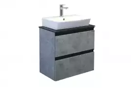 Тумба с умывальником Comforty Эдинбург 60-2 Бетон светлый, 00-00005700