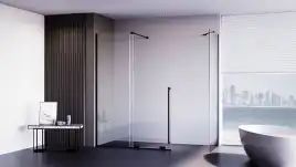 Душевой уголок  Veconi Premium Trento 110х100 PTC50-SP-110100-B-01-C4, стекло Прозрачное профиль Черный