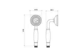 Душевая лейка Aquatek КЛАССИК AQ2008PG, Золото глянцевое
