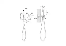 Гигиенический душ со смесителем Aquatek AQ1420MB однорычажный, Черный