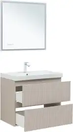 Тумба под раковину Aquanet Джейн (Flat) 80 бежевый, 343977