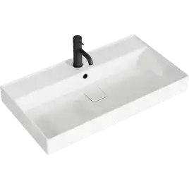 Тумба с раковиной подвесная Aqwella Geometria 80 GE01081WM, с одним ящиком, цвет белый