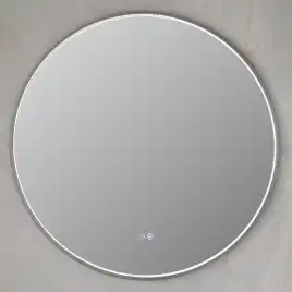 Зеркало с подсветкой AVS AZ 80 см, антипар, оружейная сталь