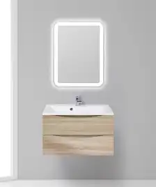 Тумба под раковину BelBagno MARINO-800-2C-SO-WO-P подвесная Rovere Bianco