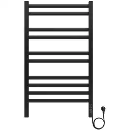 Полотенцесушитель электрический 50х90 Aquatek Поларис П10 AQ EL KO1090BL, диммер справа, Черный муар
