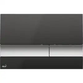 Кнопка смыва Alcaplast M1728-2 Черный / Хром матовый