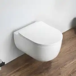 Унитаз подвесной AVS Диапазон 813-0009-L-T-GW безободковый, со смывом Торнадо, белый