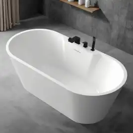 Акриловая ванна Abber 170х80 AB9299-1.7, отдельностоящая, Белая глянцевая