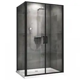 Душевой уголок ABBER Sonnenstrand 100х75 см, AG04100BC-S75B, профиль черный, стекло прозрачное