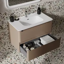 Тумба с раковиной IDDIS Edifice 80, подвесная, Капучино, EDI80C0i95K