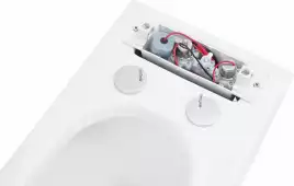 Приставной унитаз ABBER Rechteck AC1213P,белый с импульсным смывом, с сиденьем микролифт