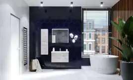 Тумбы под раковину Roca Ronda 80 ZRU9303004 подвесная, цвет, Белый матовый / Бетон