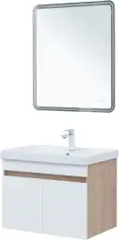 Тумба под раковину Aquanet Оптима 70 дуб светлый/белый сатин, 344800
