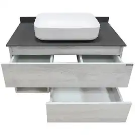 Тумба с умывальником Comforty Прага 90 Дуб белый, 00-00014424