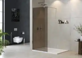 Душевая перегородка CEZARES LIBERTA-L-1-90-BR-Cr стекло Tонированная бронза, профиль Хром