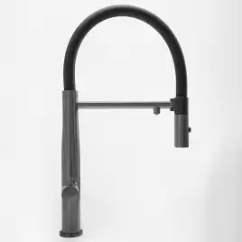 Смеситель для кухни с гибким изливом AVS PureRiver оружейная сталь, 811-170-GM