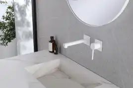 Смеситель для раковины Abber Emotion AF8812W встраиваемый, с внутренней частью, Белый