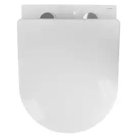 Подвесной унитаз Azario Teramo AZ-0053-UQ3 безободковый, смыв Торнадо, в комплекте с сидением микролифт, Белый глянцевый