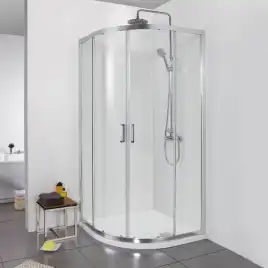Душевой уголок Sole Omega 90х90 профиль Хром стекло прозрачное