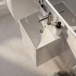 Тумба с раковиной AVS Гармония 60 SL белая, K821-07SL-600WG-217-600WG