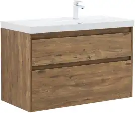 Тумба под раковину Aquanet Nova Lite 2.0 100 дуб рустикальный, правая, 346319