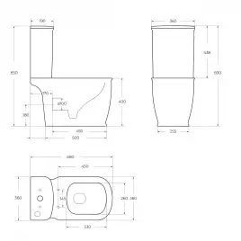 Напольный унитаз BelBagno PRADO BB10150CP, безободковый, Белый