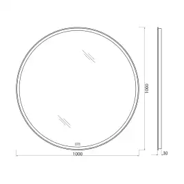 Зеркало BelBagno SPC-RNG 100х100 SPC-RNG-1000-LED-TCH-WARM с подстветкой, сенсорный выключатель, с подогревом