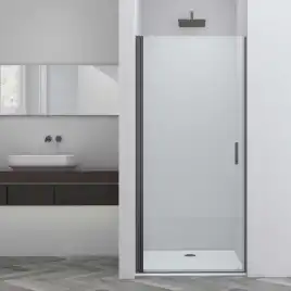 Душевая дверь Vincea Alpha 60 VDP-3AL600CLGM, распашная, профиль вороненая сталь, стекло прозрачное