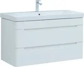 Тумба под раковину Aquanet София 105 белый глянец (2 ящика) 274116