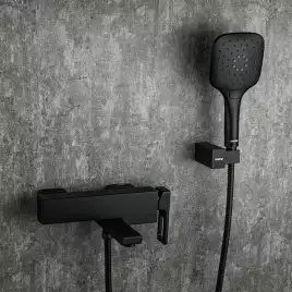 Смеситель для ванны Gappo G3217-6  с коротким изливом, Черный матовый